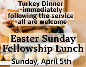 Fellowship Lunch next Sunday